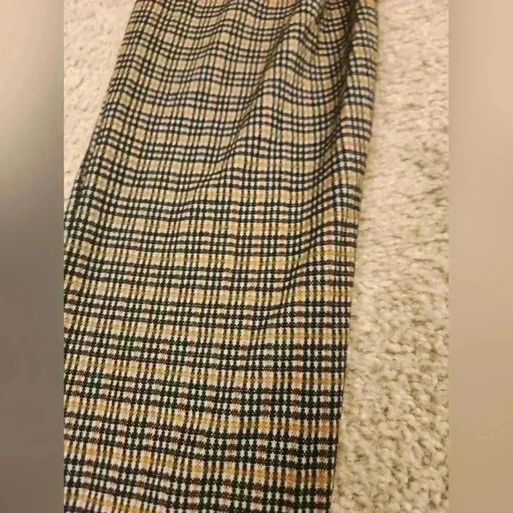 Yellow Plaid Pants Straight Leg Size 6 26" Waist Vtg #D103 - Picture 5 of 5